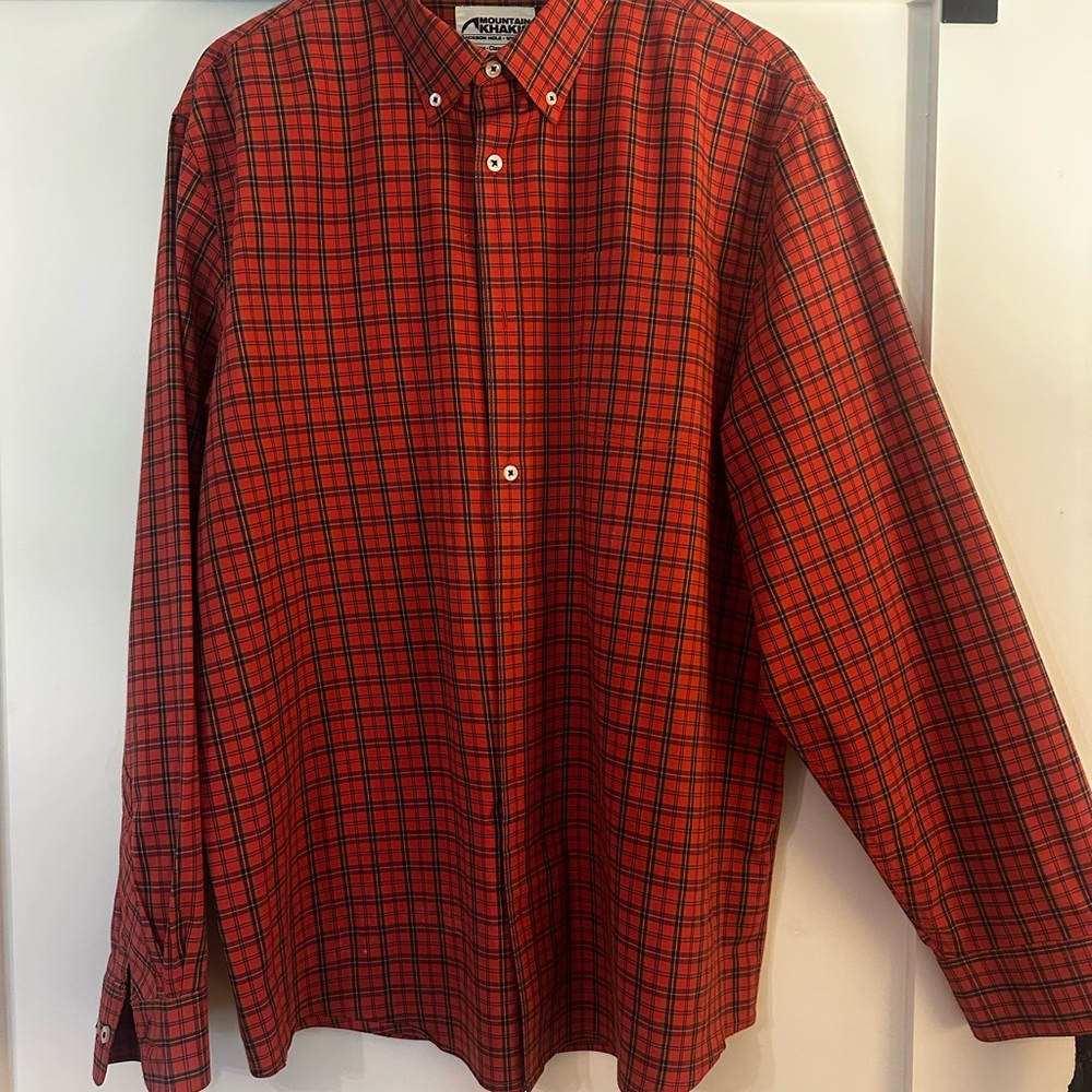 Mountain Khakis Red Casual Button Down Shirt
